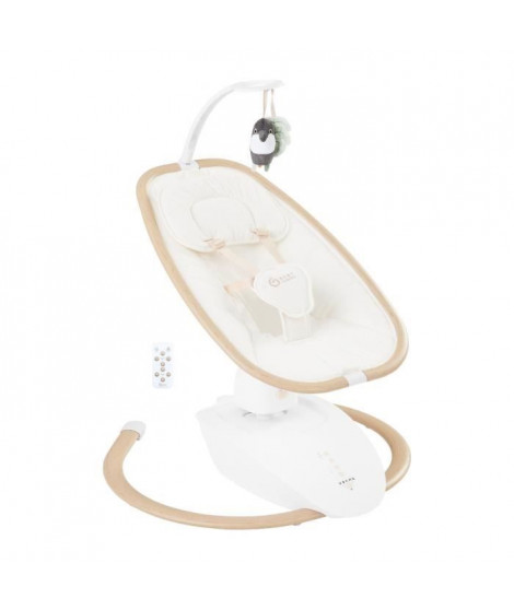 Babymoov Balancelle Bébé Swoon Hoop - Télécommande incluse, Ultra Confort, Design Épuré, Assise Rotative 90°, Arche de jeux