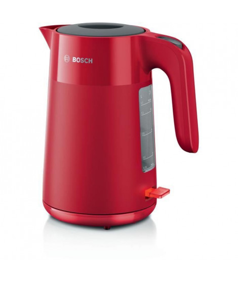 Bouilloire - BOSCH - TWK2M164 MyMoment - Rouge Mate - indicateur de tasses - niveau d'eau visible au niveau de la poignée