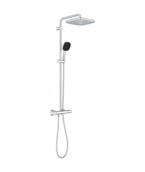 Colonne de douche avec mitigeur thermostatique - Economie d'eau - GROHE Vitalio Comfort 250 - Chromé - 26696001