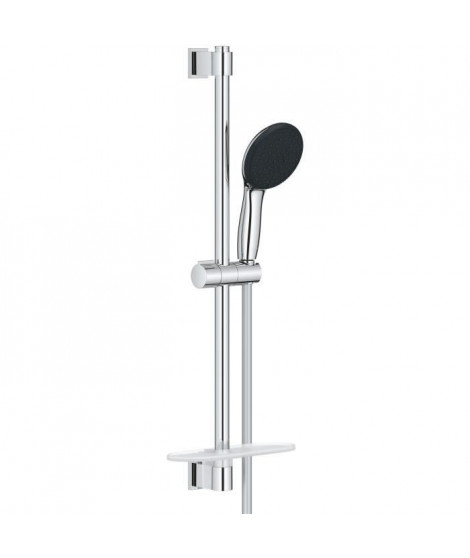 Ensemble de douche avec pommeau 2 jets, barre 60cm, flexible et tablette- GROHE Vitalio Start 110 26952001 - Economie d'eau -…