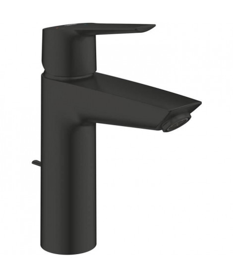 Mitigeur monocommande lavabo - GROHE Start - 235522432 -Noir mat -Taille M -Ouverture Eau Froide -Economie d'eau -Tirette et …