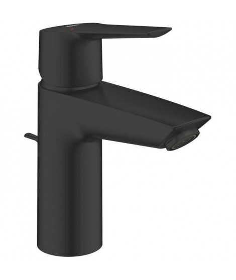 Mitigeur monocommande lavabo - GROHE Start - 242092432 - Noir mat - Taille S - Economie d'eau - Tirette et vidage