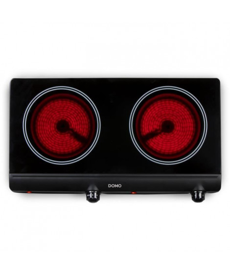 Plaque de cuisson - DOMO - 2 feux - 50,2 x 29,4 x 6,7 cm - DO339KP
