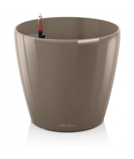 Pot de fleur LECHUZA Classico Premium 70 - kit complet, taupe brillant