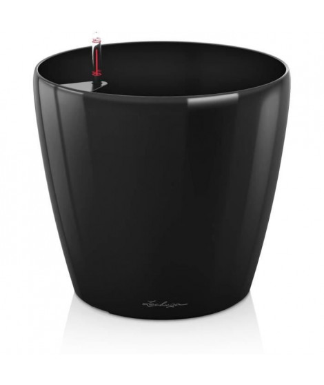 Pot de fleur LECHUZA Classico Premium 70 - kit complet, noir brillant