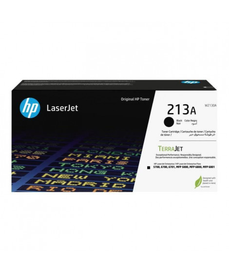 Cartouche de Toner HP 213A Noire Authentique (W2130A) pour HP LaserJet Enterprise 5700 / 6700 / MFP 5800 / 6800 /6801