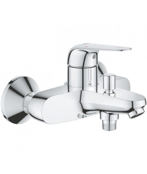 Mitigeur monocommande bain/douche - GROHE Swift - 24335001 - Chromé - Montage mural apparent