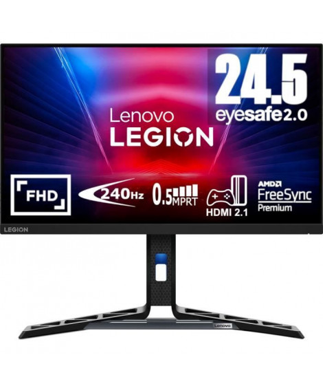 Ecran PC Gamer LENOVO Legion R25f-30 - 24,5 VA - FHD - 0,5ms - 240Hz - 2 x HDMI 1 x DP - AMD FreeSync Premium