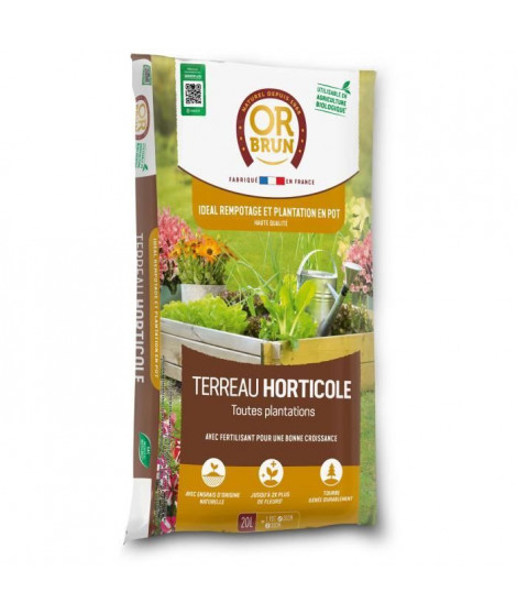 Terreau horticole - OR BRUN - OBRTHOR20N - 20 L
