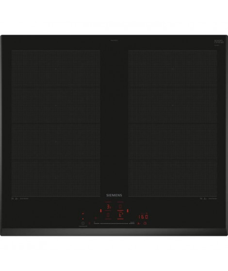 Table induction 60cm - SIEMENS - 4-foyers - 59,2 x 52,2 cm - Noir - Home connect - IQ700 - EX651HXC1F