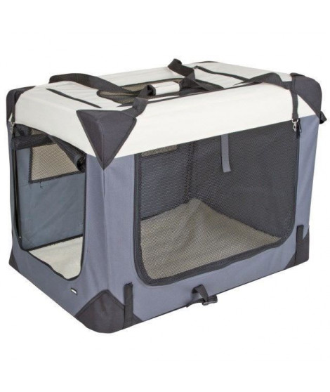Box de transport - KERBL - Journey - 81 x 58 x 58 cm - Gris / Beige