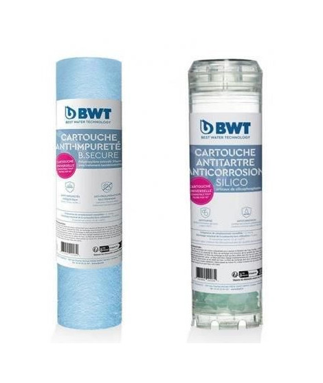 Pack annuel antitartre - BWT - PILODIPHOS - B.SECURE + silicophosphate - Fréquence de remplacement : 12 mois