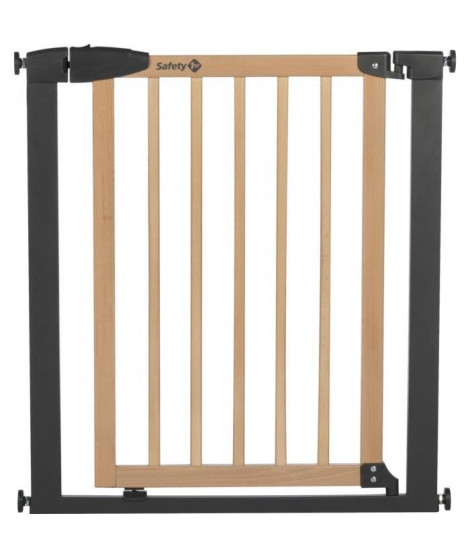 SAFETY 1ST SIMPLY CLOSE WOOD & META, Pression, 73-80 cm (Max. 94cm), sans vis ni perçage, Ouverture d'une Main, Bois et Graphite