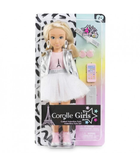 Poupée Mannequin - COROLLE - Valentine Fashion Week Paris - 28 cm - 4 accessoires - Senteur vanille - Des 4 ans