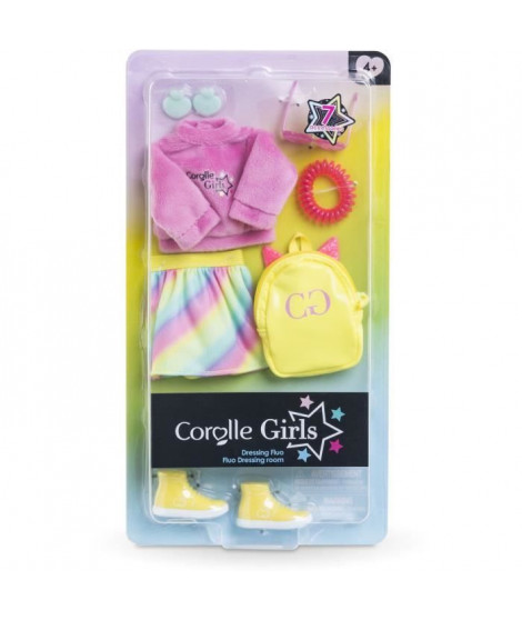 Accessoires poupée - COROLLE - Dressing fluo - Pour poupée mannequin 28 cm - 7 accessoires - Des 4 ans