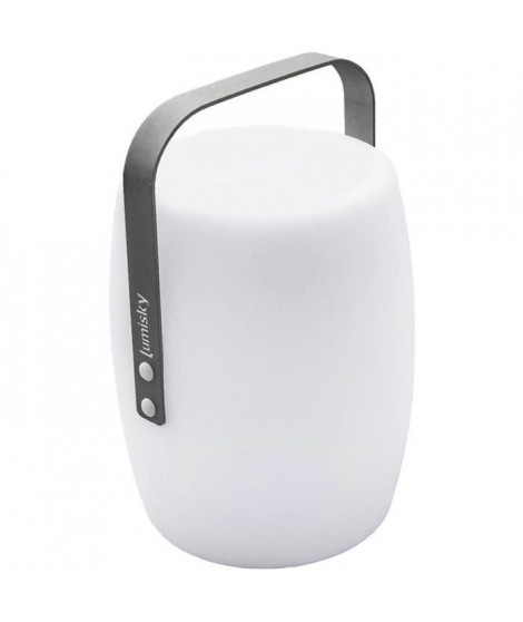 Lanterne sans fil - LUMISKY - LUCY ROCK - H31 cm - Poignée aluminium - LED blanc chaud et blanc dimmable