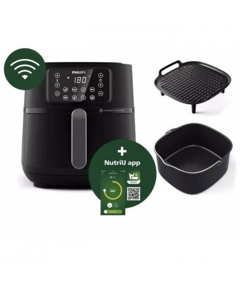 Friteuse sans huile - PHILIPS - Airfryer Connecté XXL HD9285/96 Série 5000 - 7,2L - 6 personnes - 16 préréglages - Noir