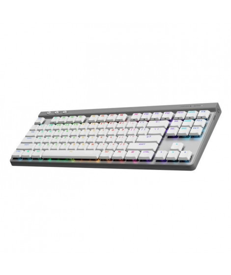 Clavier Gamer - Sans fil - Logitech G - G515 TKL Lightspeed - Mécanique Tactile - RGB - AZERTY - Blanc