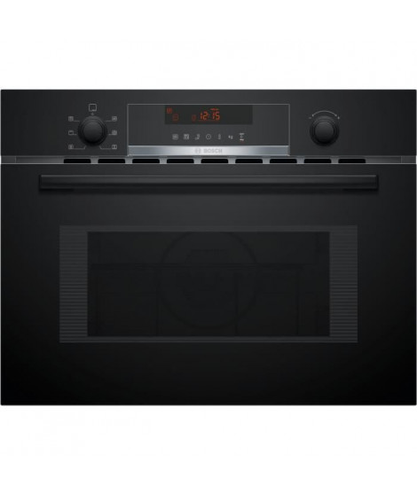 Four combiné micro-ondes Encastrable - BOSCH SER4 - CMA583MB0 Noir - Vol four: 44l - 5 modes de cuisson -H454xL594xP570mm