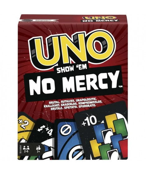 Jeu de cartes UNO SHOW EM NO MERCY - MATTEL - HWV18 - 56 cartes - Nouvelles regles impitoyables