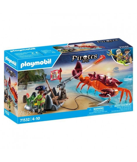 PLAYMOBIL 71532 Pirate et crabe géant - Les Pirates
