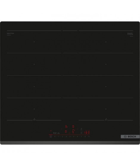 Table induction 60cm - BOSCH SER6 - PXY63KHC1E Noir - 4-foyers - Home Connect