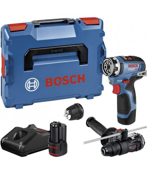 Perceuse-visseuse Bosch Professional GSR 12V-35 FC + embouts + 2 Batteries 12V 3,0 Ah + 1 Chargeur, Lboxx - 06019H3009
