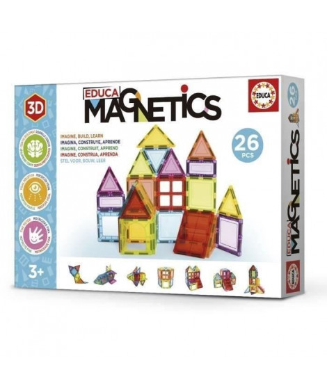 Jeu de construction magnétique - EDUCA - Educa Magnetics 26 Pcs