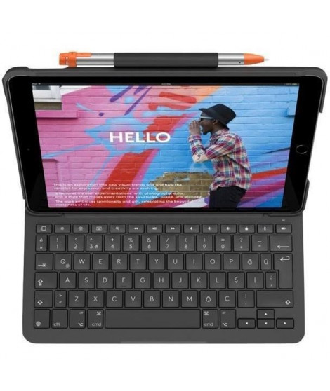 Etui clavier intégré - LOGITECH - Slim Folio pour iPad 10e génération - Gris Oxford