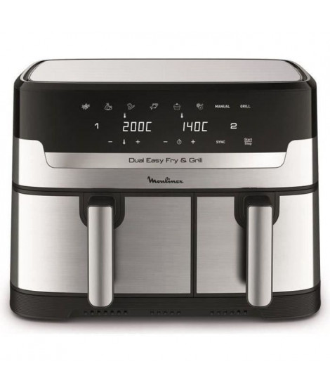 MOULINEX - Friteuse a air - 8.3 L - 2540W - Air Dual Easy Fry & Grill - inox - EZ905D20