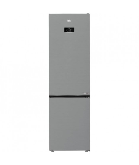 Réfrigérateur pose-libre combiné - BEKO - B5RCNE405HXB - Classe D - 355 L - Froid ventilé - 66,3 x 59,5 x 203,5 cm - Métal br…