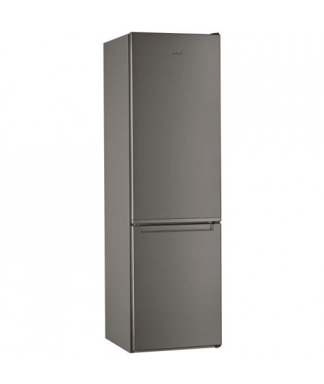 Réfrigérateur congélateur bas - WHIRLPOOL W5921EOX2 - 372 L (261L +111 L) - Froid statique - L59,5 cm x H 201,1 cm - Optic inox
