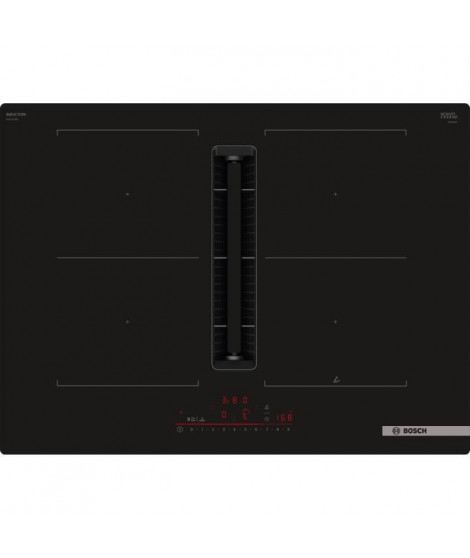 Table induction aspirante - BOSCH SER6 - PVQ711H26E Noir - 4-foyers - Home Connect - L710xP522 mm