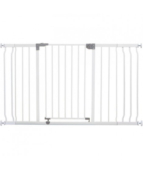 Barriere de sécurité - DREAMBABY - LIBERTY - 1 barriere + 2 extensions - 126-132,5 cm - Blanc
