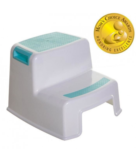 Tabouret marchepied - DREAMBABY - 2 UP - Antidérapant et texturé - Jusqu'a 80 kg pour les petits et les adultes - Aqua