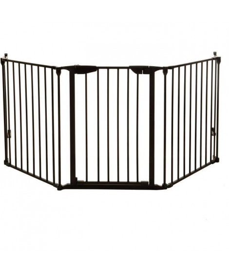 Barriere de sécurité - DREAMBABY - NEWPORT - 3 panneaux - 85,5-200 x 74 cm - Bidirectionnel - Noir