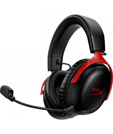 Casque Gamer Sans Fil - HyperX Cloud III - pour PC & console - Noir/Rouge