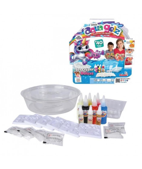Simba - Aqua Gelz - Set Créatif Deluxe - Figurine en 3D - Kit Créatif pour enfant - Tuves de Gel - Des 8 ans