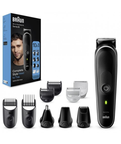 Tondeuse tout-en-un - BRAUN - Series 5 MGK5440 - 10 en 1 - Kit pour barbe, cheveux, rasage du corps & bien plus