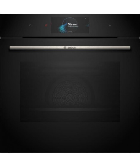 Four vapeur/combiné Softclose Nettoyage Ecoclean- BOSCH SER8 HSG7584B1 Noir -Vol four 71l - 23 modes de cuisson