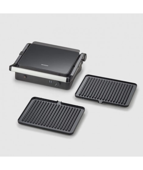 Gril électrique multifonction - SEVERIN - KG2398 - Multi-gril viande compact pour légumes, steaks et paninis
