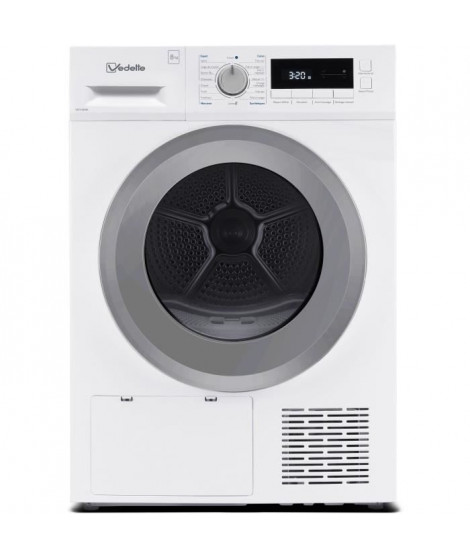 Seche-linge pompe a chaleur VEDETTE VSF318HW - 8 kg - L60cm - Classe A++ - Blanc
