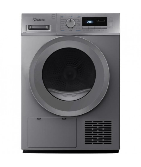 Seche-linge pompe a chaleur VEDETTE VSF318HS - 8 kg - L60cm - Classe A++ - Silver