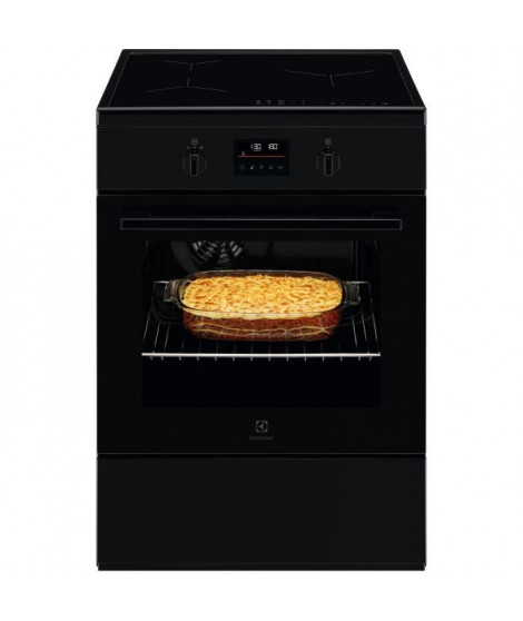 Cuisiniere multifonction a induction - Pyrolyse - ELECTROLUX - LKI648944K - 3 foyers - 7200 W - 60 x 60 cm - Noir