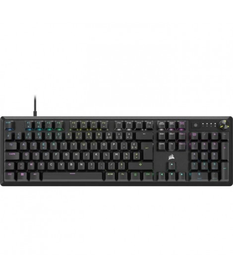 Clavier gamer mécanique - CORSAIR - K70 RGB CORE - Rétroéclairage RGB LED, MX Red, noir