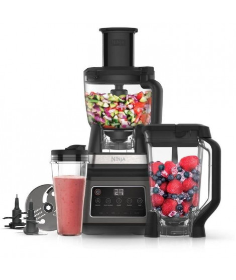 Robot de cuisine - NINJA - BN800EU - 3-en-1 - 1200 W - Auto-iQ - Noir et argent