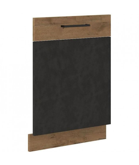 ROCK - Porte habillage lave-vaisselle - 60cm - Chene Lancelot et gris matera - CUISINIER