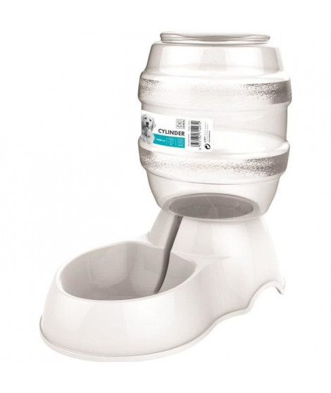 M-PETS Distributeur d'eau Cylinder - 3500ml - Blanc - Pour chien