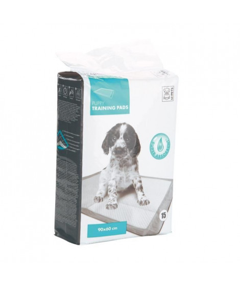 MPETS Tapis éducateur PUPPY TRAINING PADS - Pour chiot - 15pcs - Blanc