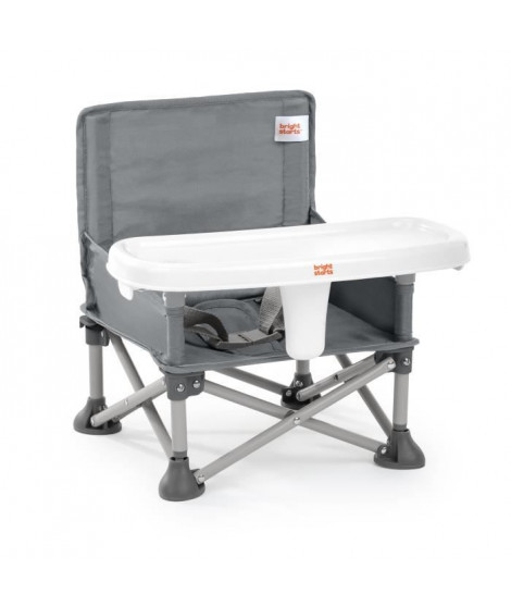 BRIGHT STARTS Rehausseur compact pliable - Pop 'N Sit, Tablette amovible, Ultra compact, Sac de transport inclus